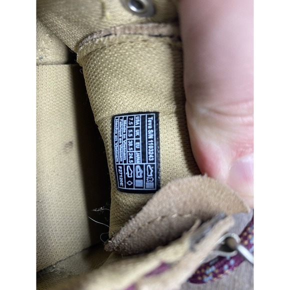 EUC Women's Size 7.5 Teva Highside 84 Shoes Deep Taupe Maroon Leather Sneakers - Picture 5 of 5